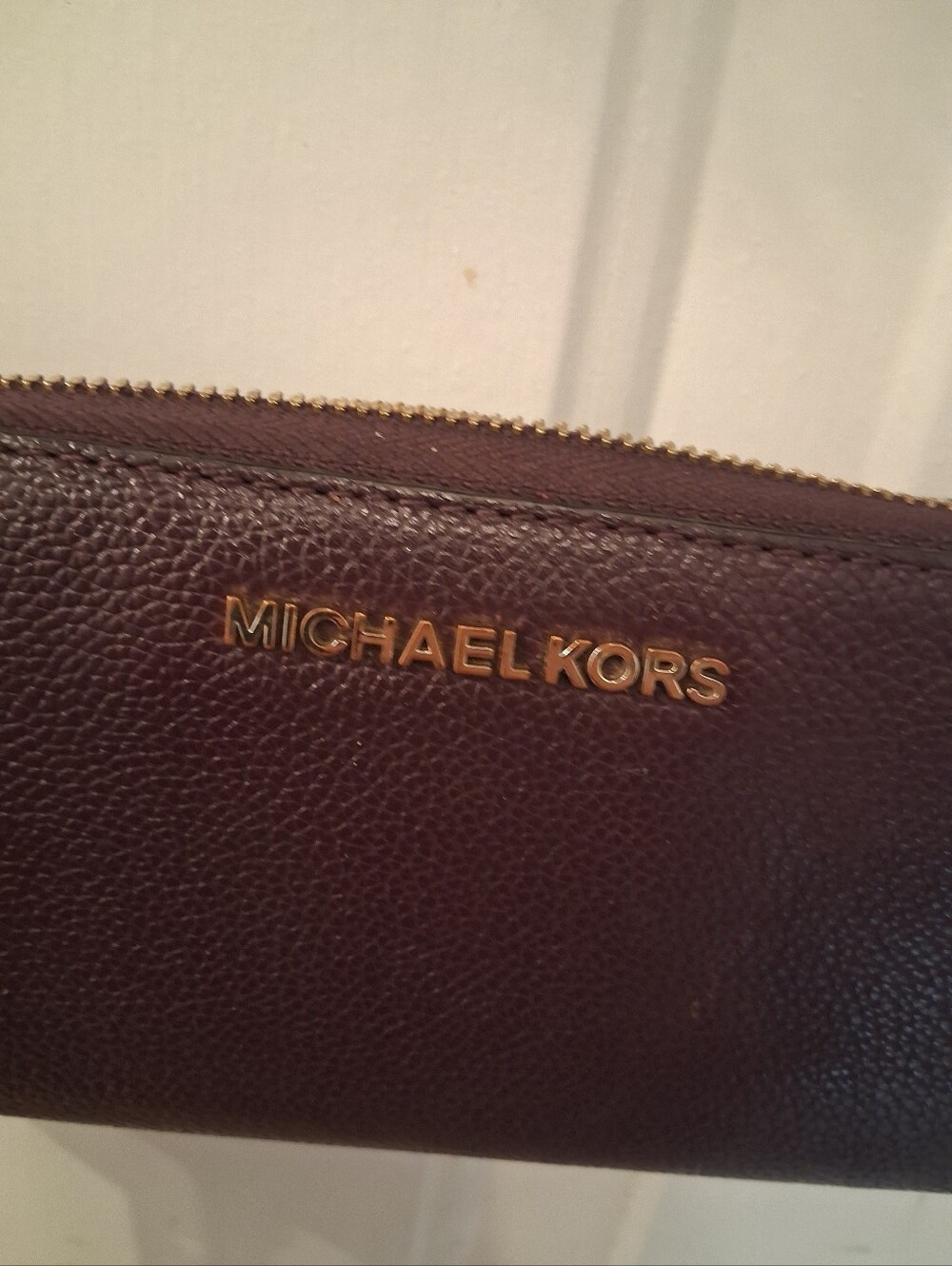 Michael Kors Purple Leather Zip Wallet Wristlet - Picture 10 of 10